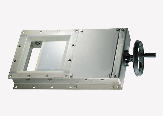 Válvula de guillotina con accionamiento manual