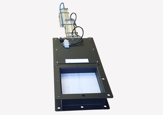 Válvula de guillotina con accionamiento neumático